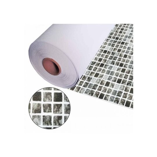 Пленка ПВХ (лайнер)(мозаика неразмытая серая) Cefil Mediterraneo Gris 1.65x25.2m (41,58м.кв)