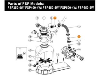 Прокладка шланга гофрированного для фильтра FSP 4W Emaux (02011026)