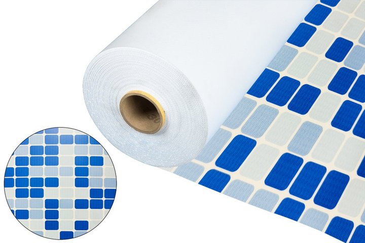 Пленка ПВХ (лайнер)(мозаика неразмытая) Mosaic Китай FXT007 (рулон) 2х25м 50 м2