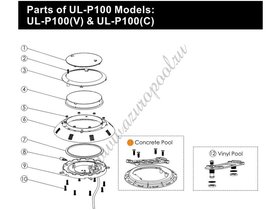 Комплект для крепления прожектора Emaux (Opus) LED P-100 (бетон) 89040203