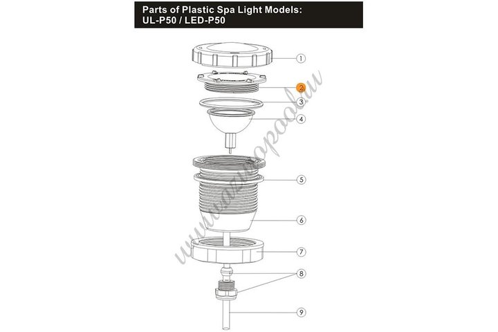 Крышка прозрачная корпуса прожектора LED-P50 Emaux 01041019