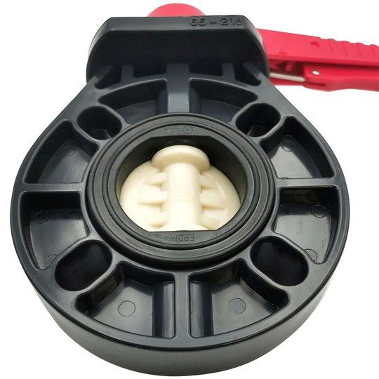 Дисковый поворотный затвор d 75 с ручкой, уплотнение EPDM AQUAVIVA