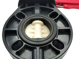 Дисковый поворотный затвор d160 с ручкой, уплотнение EPDM AQUAVIVA