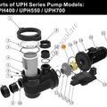Винт рабочего колеса насоса UPH Emaux 112010163