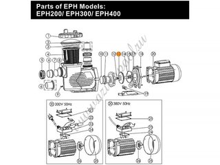 Рабочее колесо насоса UPH550 Emaux 420369027