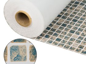 Пленка ПВХ (лайнер)(мозаика неразмытая песочная) Cefil Mediterraneo Sable 1.65x25.2 м (41,58м.кв)