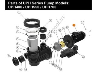 Электродвигатель насоса UPH550 380В Emaux 42059099029