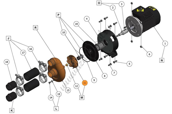 Крыльчатка к насосу JET-SWIM 2000 511891/636011