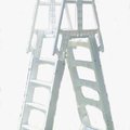 Лестница двухсторонняя 4+4 ст. 120-135 см, универсальная SLA001 (площадка,пластик)