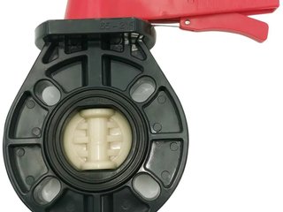 Дисковый поворотный затвор d 63 с ручкой, уплотнение EPDM AQUAVIVA