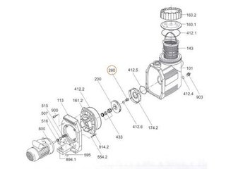 Винт крепления крыльч. к валу насоса Badu 90/20 фильтра Cristall D750  Behncke 951019 (2920.326.000)