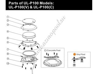Установ.комплект к прожектору Emaux (Opus) LED P-100 (пленка) 89044501/Е040202