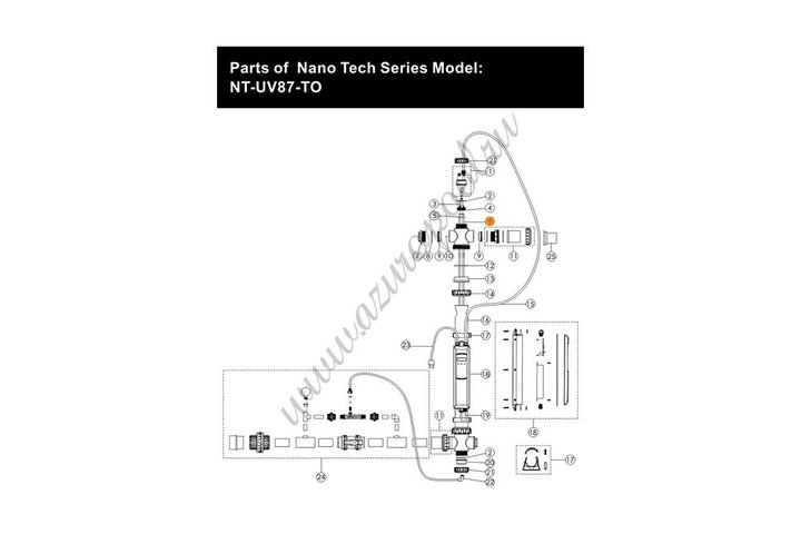 Чехол кварцевый установки ультрафиолетовой Emaux Nano Tech UV130 Е130430