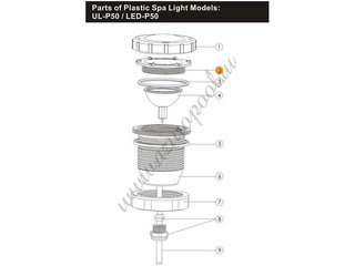 Крышка прозрачная корпуса прожектора LED-P50 Emaux 01041019