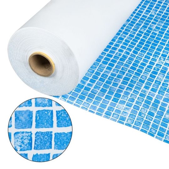 Пленка ПВХ (лайнер)(мозаика размытая голубая) Cefil Gres 1.65x25.2 м (41.58 м.кв)